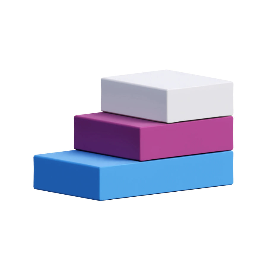 3-Piece Step Set:Pink/Blue/Light Grey